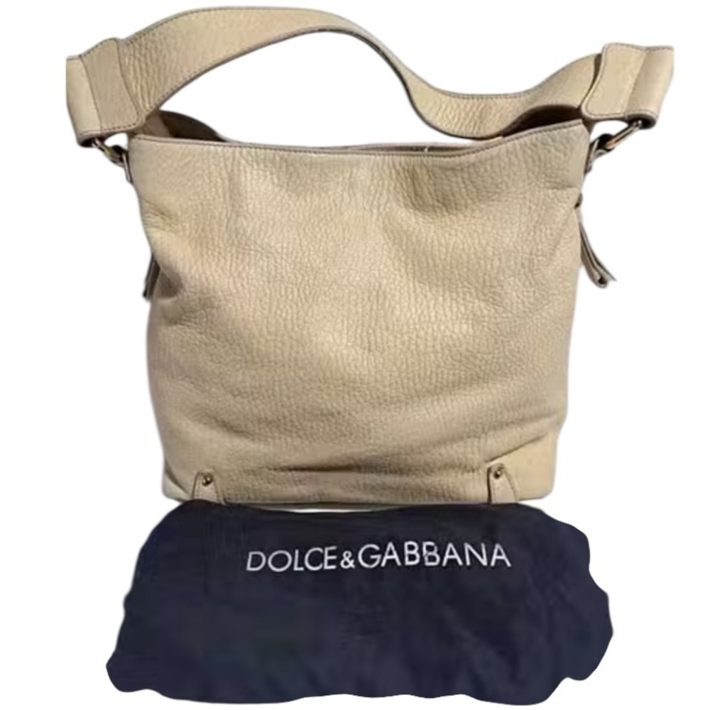 Dolce & Gabbana Cream Leather Women's Bag